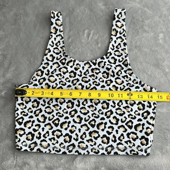 The Upside Ice Leopard Crop Top Size 8 - Picture 7 of 12